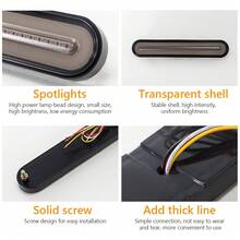 2PCS Flowing Turn Signal Trailer Truck Waterproof Tail Lights 100LED Brake Stop