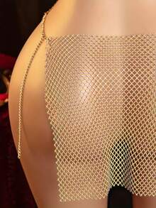 Sexy Lingerie, Sparkling Diamond Dress, Passionate Battle Robe In Bed, Women's Seductive Dress For Rave, Going Out - Yellow - View 6