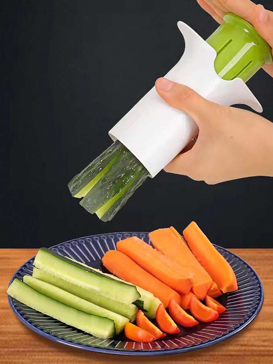 Cucumber And Potato Slicer Cuts Six Artifacts At A Time. - Multicolor - View 1