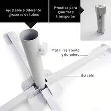 Base portátil y plegable para la playa y el jardín HGQ accesorio multiusos resistente soporte ligero fácil transportar actividades exteriores camping funcional almacenamiento práctico jardín - 4 Patas - Ver 2