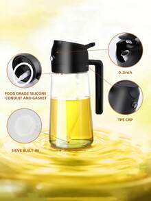 Oil Spray Bottle, 2 In 1 Oil Spray And Oil Container, 470ml/ 16oz Spray Bottle, Ooking Oil, Soy Sauce, Vinegar, Water, For Kitchen Utensils, Cook Outdoors, BBQ, For Air Fryer, Baking, Grilling