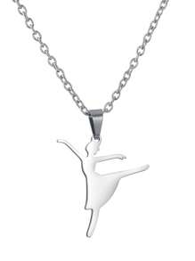 1 Pc Taekwondo Kongfu Fight Figure Women Men Pendant Necklace Stainless Steel Karate Fight Chain Necklace Jewelry For Sportsman