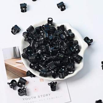 50pcs Mini Black Small Hair Clips, Princess Side Claws Hairpins, Small Size Bangs Clips Hair Accessories Elegant Hair Claw Women Claw Clips Fall Winter For Vacation Outfits Woman