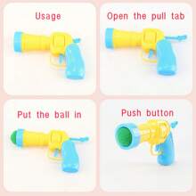 1pc Cat Doll New Style Interactive Cat Doll Gun With 10pcs Balls For Cats, Plush Doll Pet Supplies