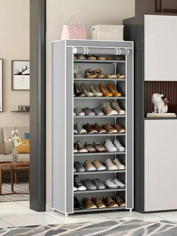 1 Stück modulares Schuhregalsystem, einfacher Stoffschuhschrank, Mehretagen-Aufbewahrungsschrank, großvolumiger staubdichter Schuhschrank für Zuhause, einfach zusammenzubauendes staubdichtes Schuhregal, perfekt für Schlafzimmer und Dorm Lagerung, geeignet für Schuhregale und Kleiderschrank Zuhause