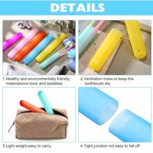 6/5/3/2/1pc Portable Colorful Dust-Proof Toothbrush Holders, Plastic Toothbrush Storage Case Suitable For Daily Use And Travel
