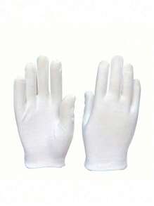 1/2 pares de bálsamos blancos, adecuados para Eczema y Dry Hands - Bálsos de trabajo transpirables con forro - Húmedo para inspección de joyas suaves SPA - E Fit Blás de tela, adecuado para la mayoría de las mujeres