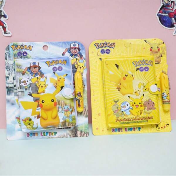pokemon 1 Stück Pokemon Notizbuch, süßes gelbes Pikachu Design, Kinder, Schule, Belohnungsgeschenk Schreibwaren