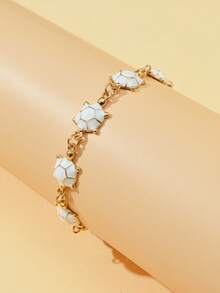 1 件时尚海洋风格海龟珐琅可调节绳手链，适合情人节、朋友、家庭聚会、礼物、女士日常佩戴