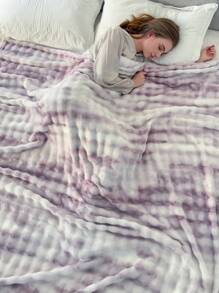 1 cobertor de pelúcia com estampa tie-dye, adequado para quarto, sala de estar, sofá, cochilos, ar-condicionado, carro, camping, cobertor de presente multifuncional e confortável para todas as estações