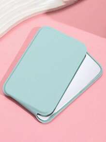 1Pc Portable Makeup Mirror, Solid Color, Simple, Portable, Foldable, Cute Pocket Mirror Best Gifts Birthday Graduation