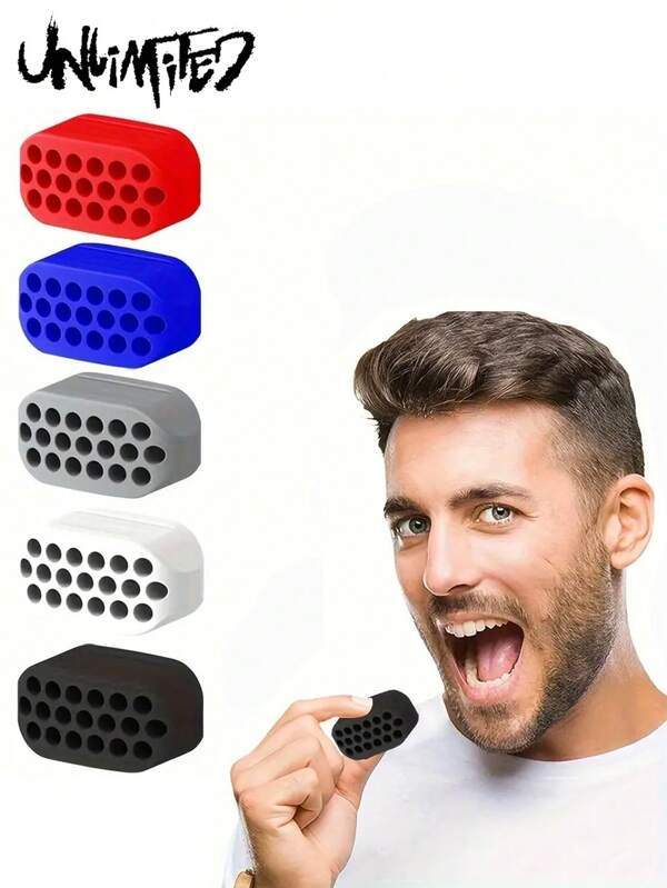 1/2pcs Silicone Chewing Exerciser Jawline Sculpting Fitness Ball Enhance Facial Muscles Reduce Double Chin With Facial Jaw Exerciser Gym Ball
