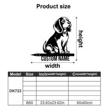 1 pieza Decoración de pared de arte de metal personalizable con salchicha dóberman con texto personalizado, silueta de perro con flores, cartel de metal para amantes de las mascotas, regalo personalizado para propietarios de perros, decoración colgante interior y exterior para amantes de los perros, regalos de Navidad, ornamentos, decoración del hogar, decoración de pared, decoración de habitación, decoración de la sala de estar, decoración de dormitorio, decoración de baño, decoración de cocina, decoración de la casa, regalos personalizados, regalos personalizados, decoración de jardín al aire libre