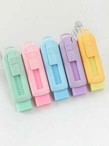 1pc Macaron-Colored Rubber Eraser, High-Attractive Heart-Shaped Telescopic Design, Clean Erasable Student Stationery, Back To School Season Gift - Multicolor - View 16