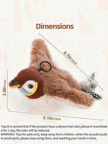 USB Rechargeable Interactive Cat Toy - Chirping Bird With Flapping Wings (Not Flying, Needs Hanging String), Indoor Flying Bird Cat Toy, Pet Supplies, Electric Interactive Realistic Bird Pet Toy, Rechargeable - Multicolor - View 4