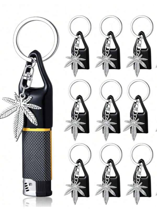 1/2/3/5 PCS, New Keychain With Lighter Cover, Keychain That Can Hold Lighters, Simple And Atmospheric Keychain With Leaf Pattern Keychain/Lighter Leash Retractable Lighter Clip,Holder Keychain,Assorted Colour Lighter Holder With Classic Lighter Cover