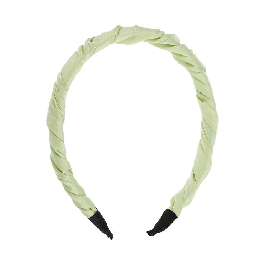 Classic Elegant Pleated Headband For Women 1 Pc - Green - View 1
