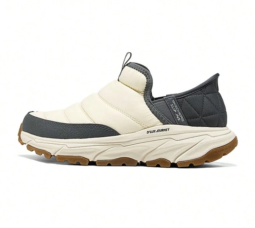 Skechers Zapatos casuales para mujer resistentes al agua, antideslizantes, resistentes al desgaste y ligeros para uso en exteriores - Beis - Ver 1