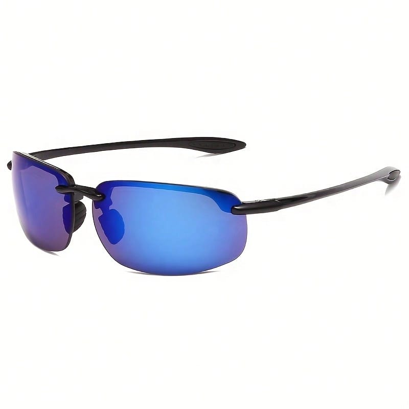 [Maui Jim Pilot] Maui Jim Pilot Fashion Glasses | Multi-Sport Eyewear For Men, Blue Light Protection, Durable Goggles, Outdoor Fashion Glasses | Suitable For Sports, Fishing, Golf, Surfing And Driving, Travel Accessories - 黑框冰藍色鏡片 - 查看 1