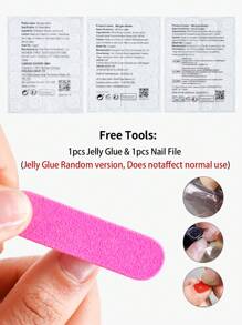 24pcsY2K Long Almonds Glossy Aesthetic Light Blue Cat Eye Acrylic Press On Nails Short Almond Nail Design Perfect Fit False Nails Set, Include: 1pc Jelly Glue And 1pc Nail File,Summer Nails & Light Blue Cat Eye Nails For Woman & Girl Daily Wear Rave Party Use
