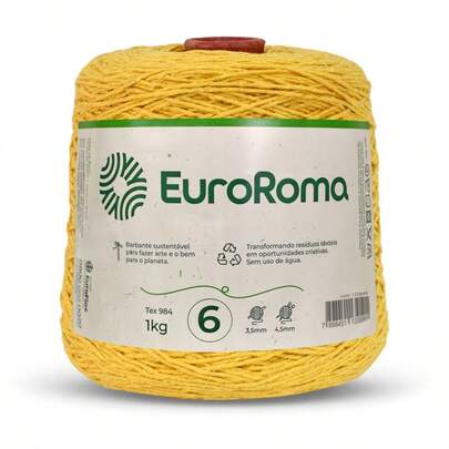Barbante Euroroma Fio 6 1kg Diversas Cores para Crochê