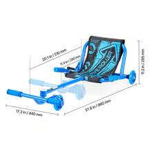 Ride On Scooter, Load Capacity Of 132 Lbs, Swing Side-To-Side For Amazing Ride Powered By Zig-Zag Motion, Ride On Drifting Toy For Ages 4+, Rides On Any Hard Surface For Indoor & Outdoor, Blue - Blue - View 10