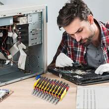 NetHong 10-Slot Pliers Cutters Rack ABS Spanner Storage Holder Tool Organizer Fit 3" - Yellow - View 5