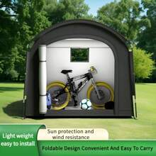 [Fits 2-3 Bikes] Extra Large Outdoor Bike Shelter Tent - UV Protection, Fits 2-2 Bikes, Portable & Foldable For Garage/Garden Storage