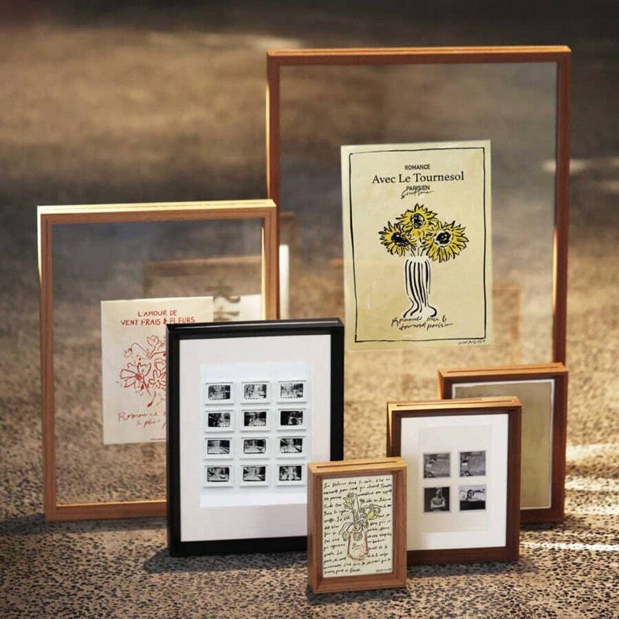 1pc Classic Wooden Double-Sided Transparent Floating Photo Frame, Display Cabinet With Glass Density Board, Suitable For Various Scenarios: Wall Hanging And Desktop Placement. Ideal For DIY, Dried Flowers, Photos, Crafts, Birthday, Wedding, Anniversary, Graduation Ceremony And Holiday Gifts
