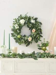 50pcs Artificial Eucalyptus Leaves Stems, Fake Greenery Plants For Wedding Bouquet Wreath Vase Floral Arrangement, Home Decor Bedroom Decoration Garden Decoration