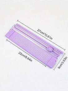 1 pieza Cortador de papel plástico portátil Mini A4, herramienta de corte de fotos para manualidades, recortador de precisión para uso escolar, hogar y oficina con construcción de plástico duradero, artículos escolares, de vuelta a clases