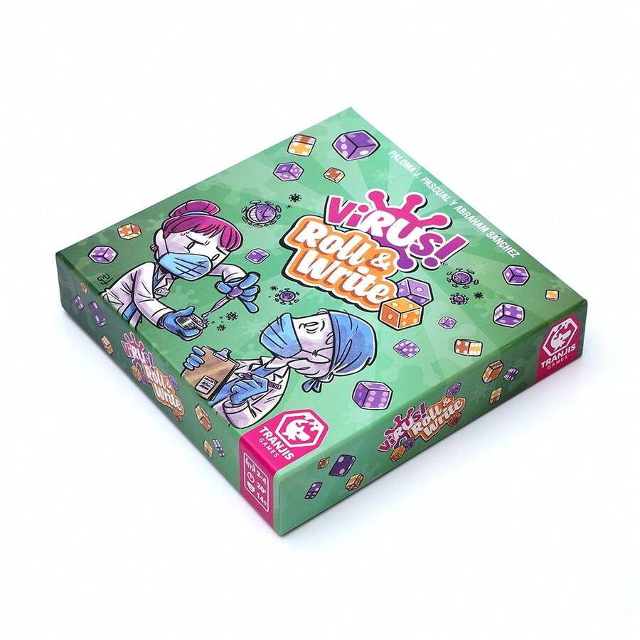 病毒！卡牌游戏，标准尺寸，用于战略战斗，带有经典病毒图案，装在精致坚固的盒子中，包括精美的配件。