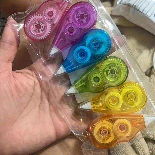 6-Piece Correction Tape Set - ABS Resin, Quick Repair Tape, Morandi Colors, Suitable For Office, School, Study, Writing And Spelling Correction - Portable And Easy To Use - Suitable For Students And Office Workers - Back To School Gift