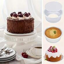 2-Inch And 4-Inch Round Aluminum Cake Molds With Removable Bottom - Non-Stick, Heat-Resistant, Ideal For Baking DIY Cheesecakes, Perfect Kitchen Baking Tool For Birthdays, Holidays And Family Gatherings - Multicolor - View 5