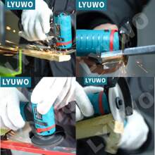 LYUWO Micro Angle Grinder, 12V Low-Noise Rechargeable Lithium Battery Angle Grinder, Micro Polishing Machine, Electric Cutting Machine, One Handed Operation, High Power, Can Cut Metal Steel, Polish Rust Removal, And Polish Wood. 2.0Ah Large Capacity Lithium Battery, Efficient Operation, Equipped With Free Parts