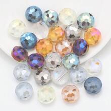 10pcs 14mm Bird Nest/ 13*18mm Grid Water Drop Hole Cut Glass Beads, DIY Craft Accessories For Jewelry Making, Cell Phone Chain, Keychain, Earrings, Necklaces, Shoes & Apparel Decoration