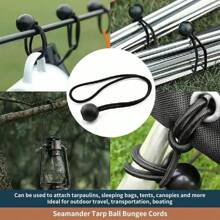 20 قطعة من الحبال البلاستيكية المرنة عالية المرونة لربط قطع الخيمة الخارجية ، حبال مطاطية لربط الحقائب والترامبولين