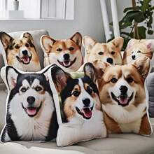 1pc Personalized Pet Shaped Pillow,Custom Photo Cushion,Dog & Cat Portrait Pillow,Pet Memorial Gift,Unique Gift For Pet Lovers,Unique Personalized Customized Gifts, Ideal For Christmas,Thanksgiving Day Ornamental,Engraved Stylish,Fashion,Colorful,Vintage,Cute,Contracted,Cuties Custom,Unique,Customized,Personalized Pet For Anniversaries,For Birthdays