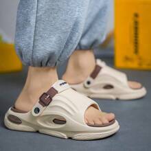 Herren modische Sandalen mit weicher Sohle, bequemer Fußbett, Slip-On Mule Slides für Sommer Outdoor Strandspaziergang, unisex Paaarschuhe