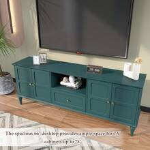 TV Stand, Mid-Century Modern TV Stand For 60/65/75 Inch TV, Farmhouse TV Stand, Entertainment Center With Storage, TV And Media Consol For Living Room