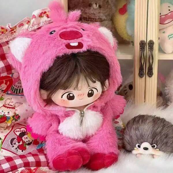 1pc Exquisite Pink Beaver One-Piece Maomao Clothes, Suitable For 17cm For Labubu Doll Clothes, Give Your Doll A Different Dress, Small Party Gift-Suitable For Those Who Love Doll, Ideal Gift.(Random Style)