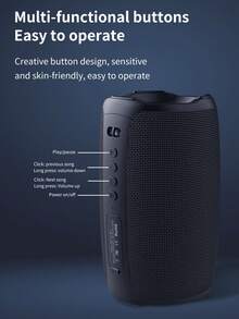 ZEALOT S61 20W Wireless Speaker, Outdoor Portable, Bluetooth Speaker, 3600mAh Long Battery, With RGB Color Lights, Up To 8 Hours Of Playback Time, Supports Mobile Phones/Tablets/TVs. Compatible With SD Card/USB/AUX, Serial Pairing Function, Suitable For/Car/Outdoor/Camping/Beach/Party - 黑色 - 查看 11