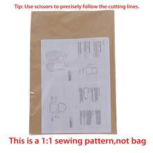 Padlock Bag Sewing Patterns, 1:1 Scale Women's Handbag Sewing Patterns, Stylish Handbag Prototype Patterns, Perfect Sewing Templates For Handmade Bag Crafting – The Ideal Beginner-Friendly Gift For Sewing Enthusiasts - Brown - View 2