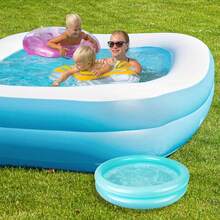 1 件装新生儿礼物充气婴儿游泳池，适合幼儿、儿童游泳池、充气浴缸、夏季户外儿童水上玩具户外玩耍男孩/女孩一周岁生日礼物