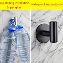 1/2pcs Adhesive Hooks, Towel Hook Coat Hooks, Stainless Steel Brushed Wall Hooks, For Hanging Throbe Sponges In Bathroom And Bedroom, Hook Accessories, Auxiliary Hook, Heavy Duty Hook. For Hanging Coat, Clothes, Plants, Gardening Tools, Kitchenware, Pans, Pots, UtBaensils, Spoons, Hat, Towel Robe Hook Rack Wall Mount. For Your Bedroom, Shower, Classroom, Garage, Apartment, College Dorm, Cabinets, Fridge, Organizer And Most Kinds Of Room Decor.