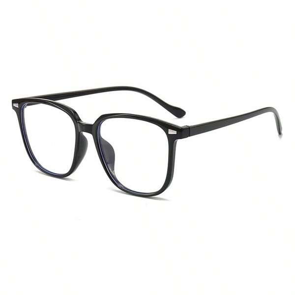 1pc Women's Casual Square Plastic Fashion Clear Lens Glasses, Suitable For Daily Use, Travel, Blocking Bright Light, Party Decoration, Cycling, Beach Vacation