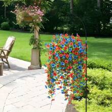 2pcs UV-Resistant Daisy Hanging Flowers - Realistic Artificial Flower Decor For Indoor And Outdoor, Perfect For Porch, Window, Yard - Easy Maintenance