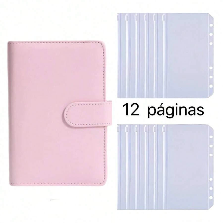 A6 Monochrome Binder For Notebook And Accounts - Rosa - Ver 1