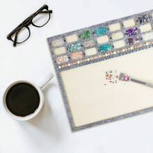 2 Counts Flocking Bead Mats And Stainless Steel Band Tweezers For Making Jewelry Accessories