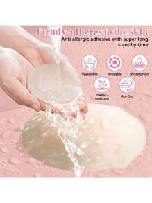 2/4 Pezzi Di Pastiglie Riutilizzabili In Silicone Ultra Sottili Per Capezzoli - Coperture Invisibili Per Il Seno Per Abiti Scollati, Abiti Da Sposa, Abiti Da Festa E Costumi Da Bagno